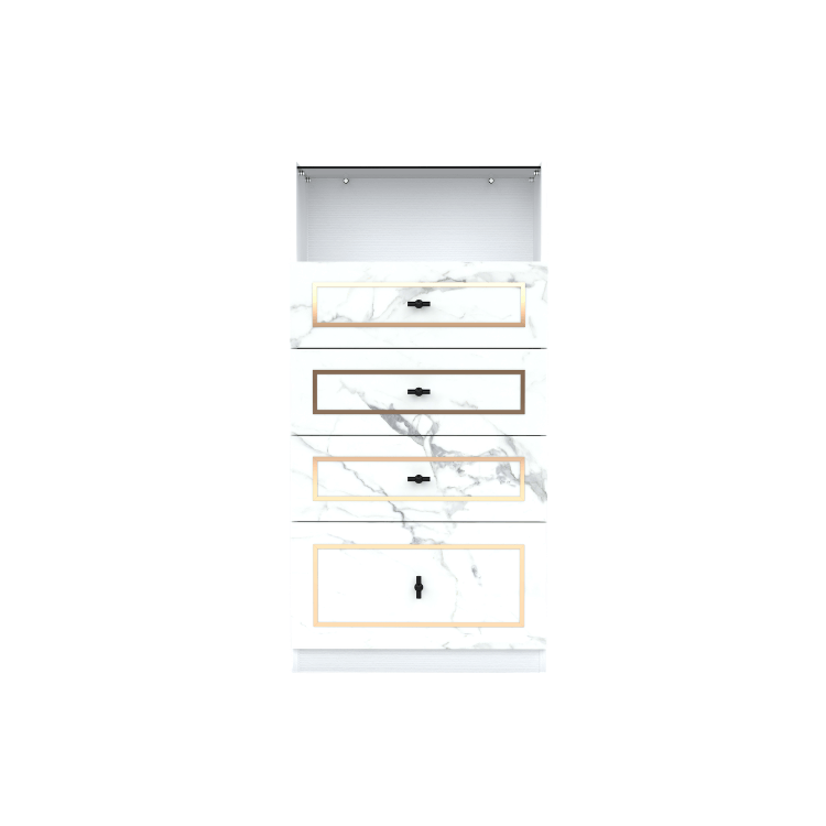 ตู้ลิ้นชัก 4 ลิ้นชัก WISDOM DESIGN FURNITURE GDW-601 60 ซม. สีขาว/ซอฟท์มาร์เบิ้ล